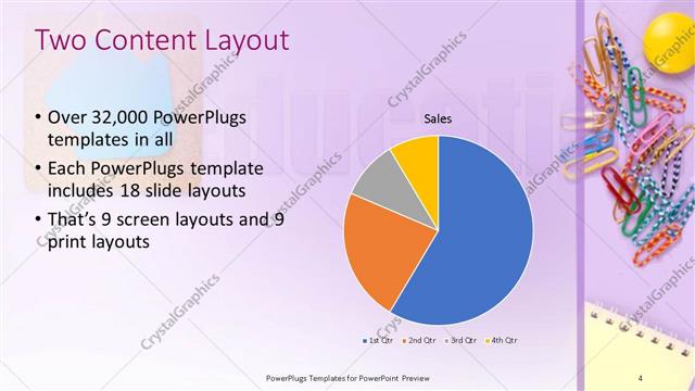 Two Content presentation slide layout