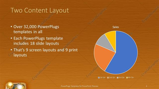 Two Content presentation slide layout