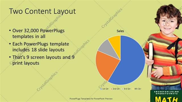 Two Content presentation slide layout