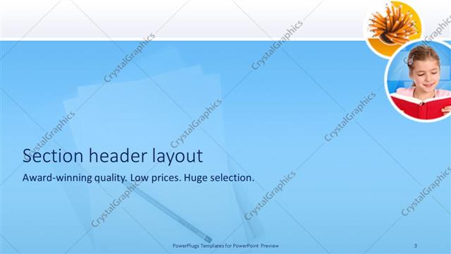 Section Header presentation slide layout