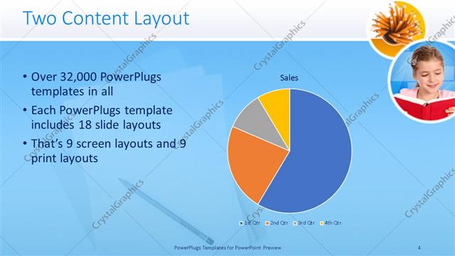 Two Content presentation slide layout