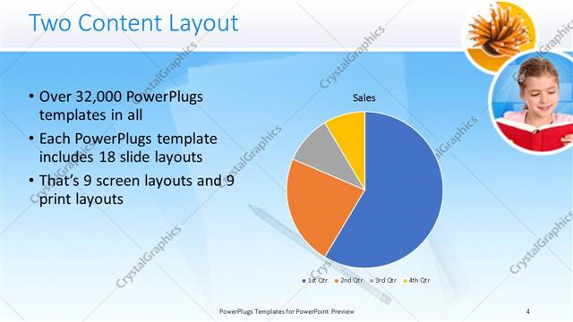 Two Content presentation slide layout