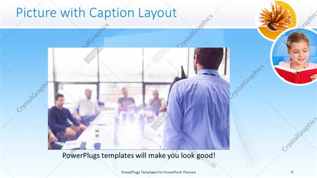 Picture with Caption presentation slide layout