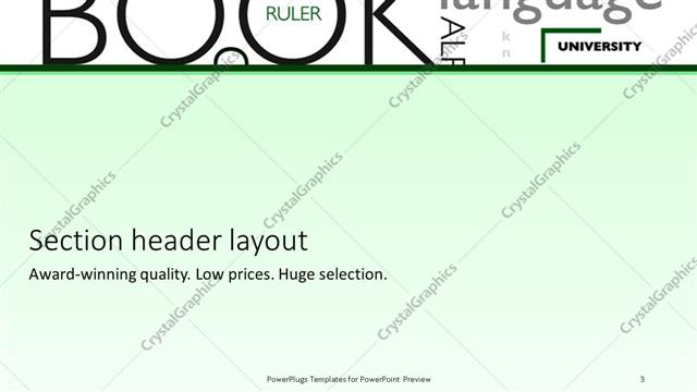 Section Header presentation slide layout