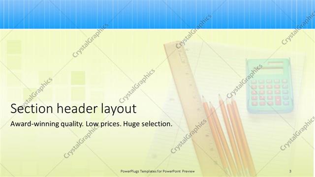 Section Header presentation slide layout