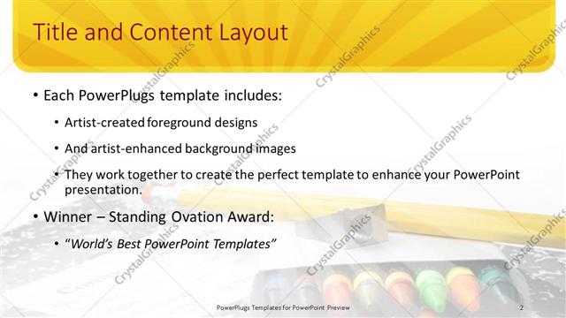 Title and Content presentation slide layout
