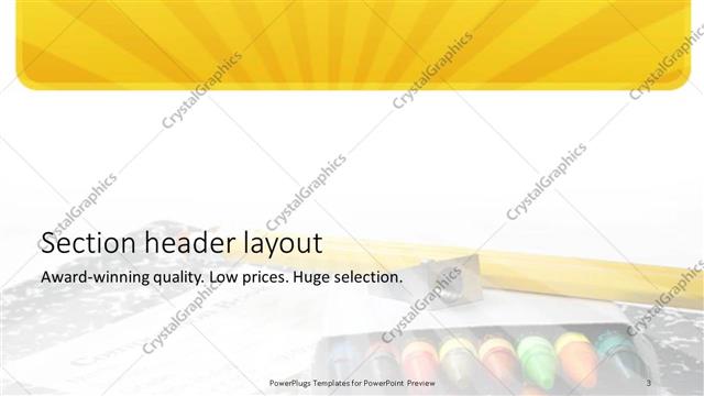 Section Header presentation slide layout