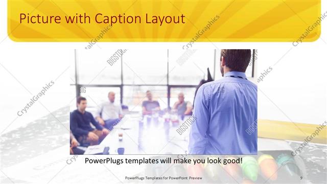 Picture with Caption presentation slide layout
