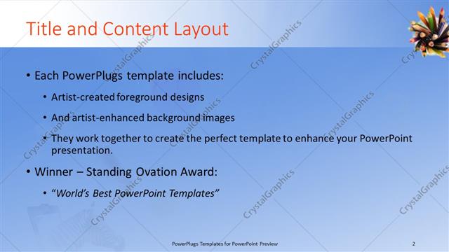 Title and Content presentation slide layout