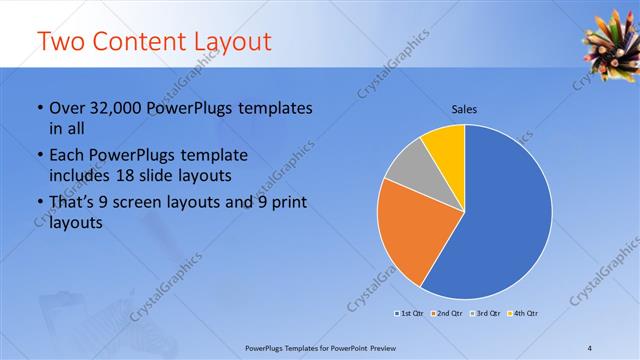 Two Content presentation slide layout
