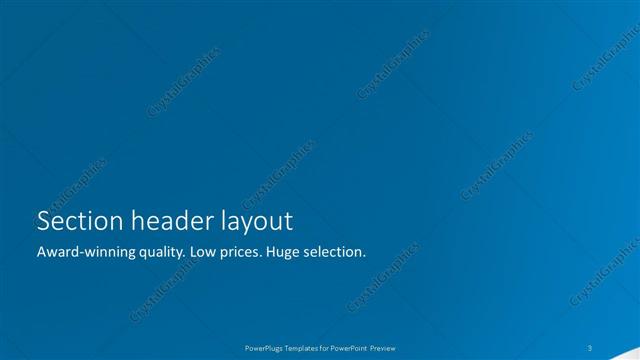 Section Header presentation slide layout