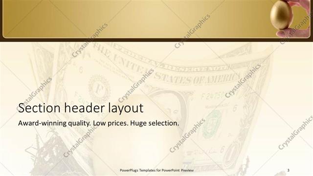 Section Header presentation slide layout