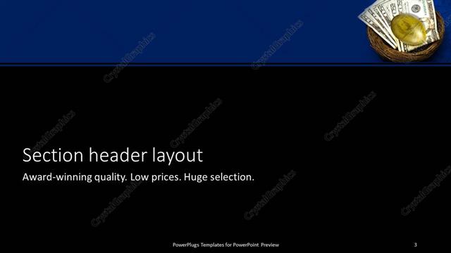 Section Header presentation slide layout