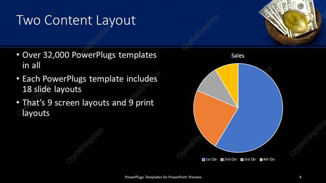 Two Content presentation slide layout