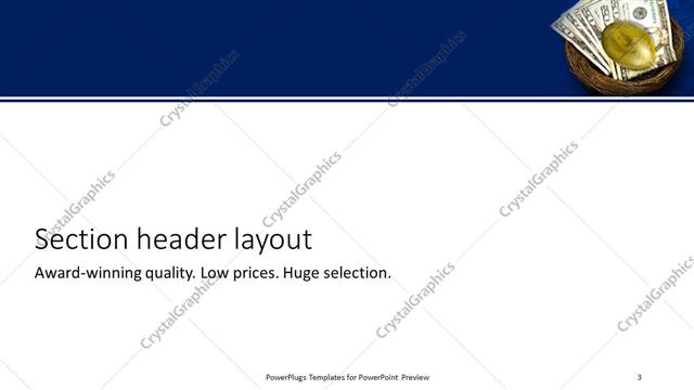 Section Header presentation slide layout