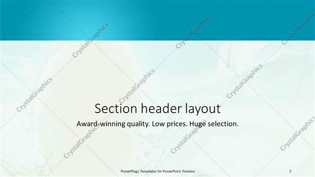 Section Header presentation slide layout