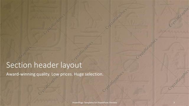 Section Header presentation slide layout