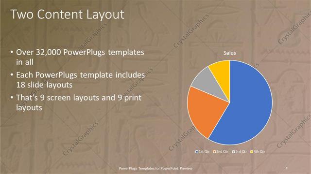 Two Content presentation slide layout