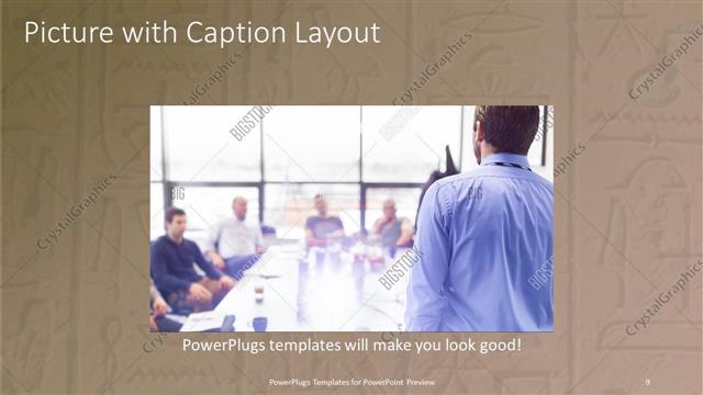 Picture with Caption presentation slide layout