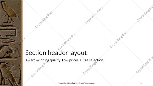 Section Header presentation slide layout