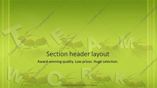 Section Header presentation slide layout
