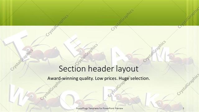 Section Header presentation slide layout