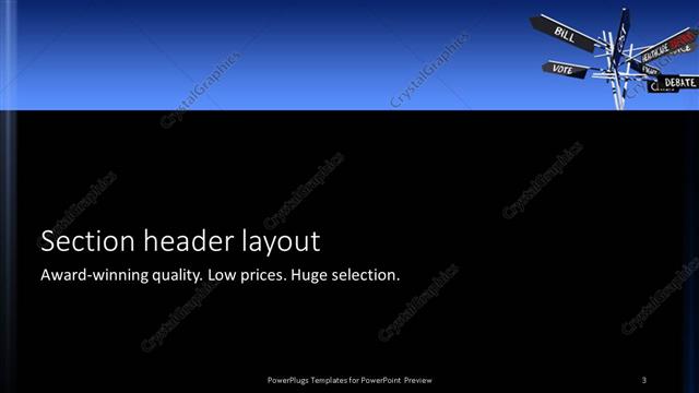 Section Header presentation slide layout