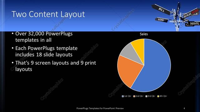 Two Content presentation slide layout