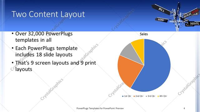 Two Content presentation slide layout