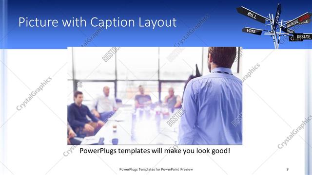 Picture with Caption presentation slide layout