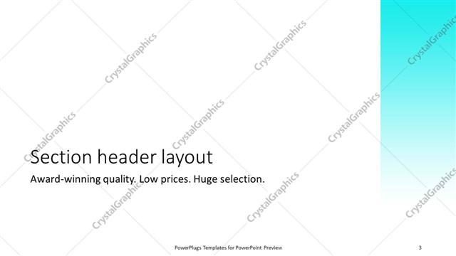 Section Header presentation slide layout