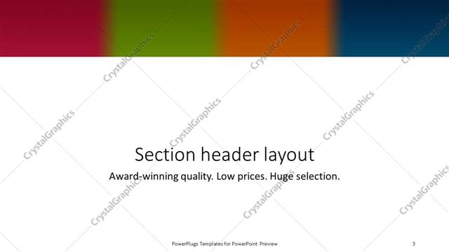 Section Header presentation slide layout