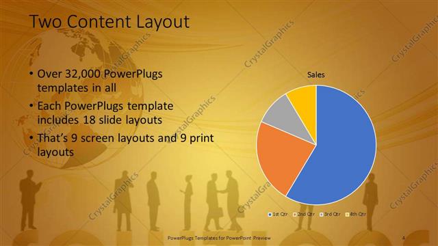 Two Content presentation slide layout