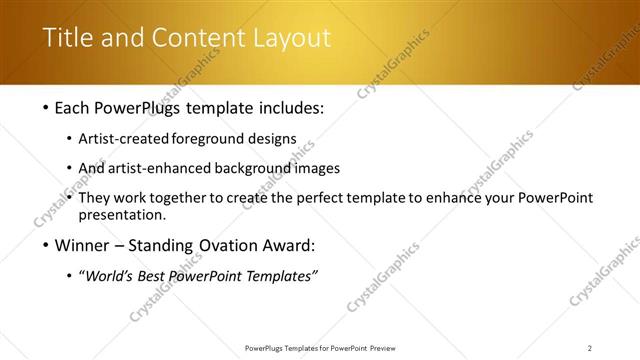 Title and Content presentation slide layout