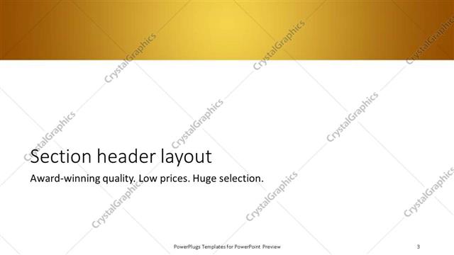 Section Header presentation slide layout