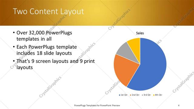 Two Content presentation slide layout