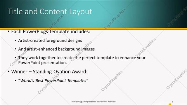 Title and Content presentation slide layout