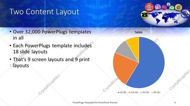 Two Content presentation slide layout