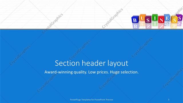 Section Header presentation slide layout