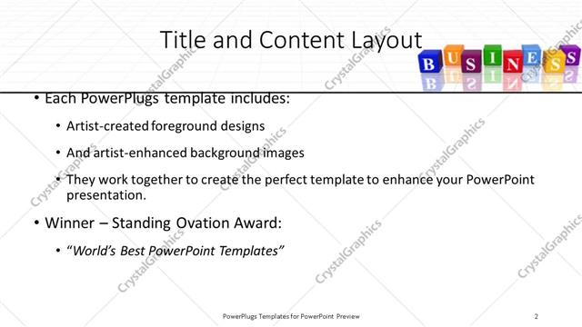 Title and Content presentation slide layout