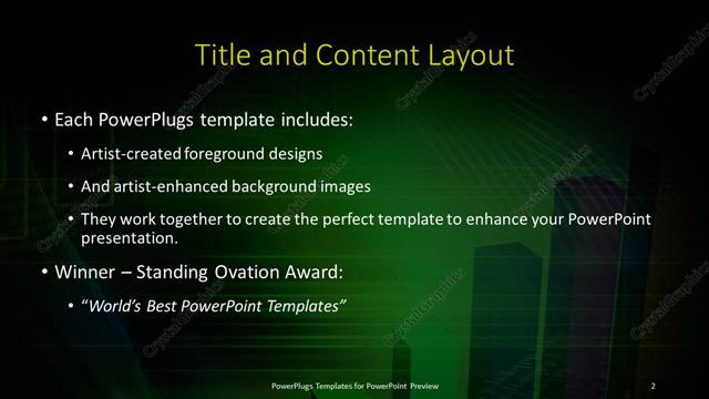 Title and Content presentation slide layout