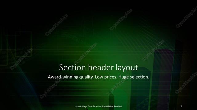 Section Header presentation slide layout