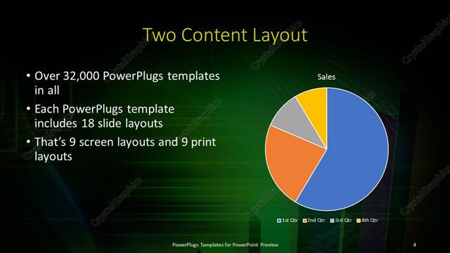 Two Content presentation slide layout
