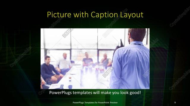 Picture with Caption presentation slide layout