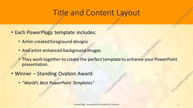 Title and Content presentation slide layout