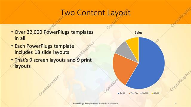 Two Content presentation slide layout