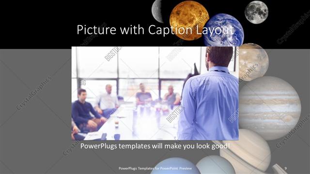 Picture with Caption presentation slide layout