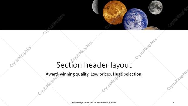 Section Header presentation slide layout