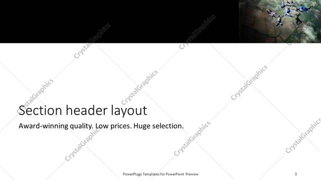 Section Header presentation slide layout