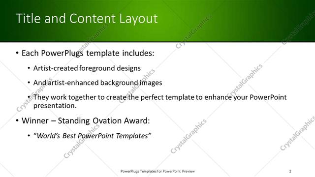 Title and Content presentation slide layout